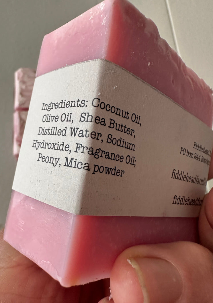 Peony bar soap