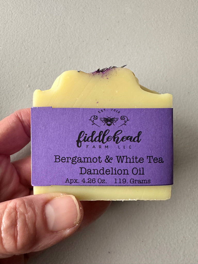 Bergamot & White Tea with Dandelion infused oil Bar soap