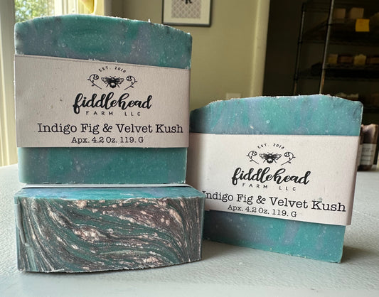 Indigo Fig & Velvet Kush bar soap
