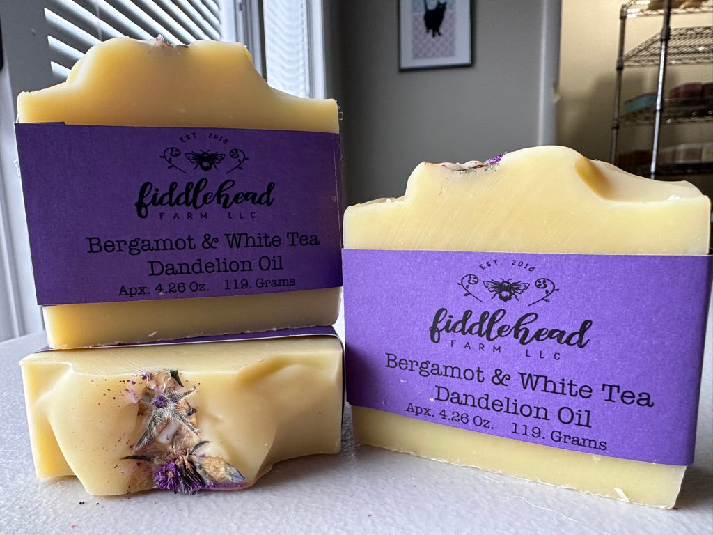 Bergamot & White Tea with Dandelion infused oil Bar soap