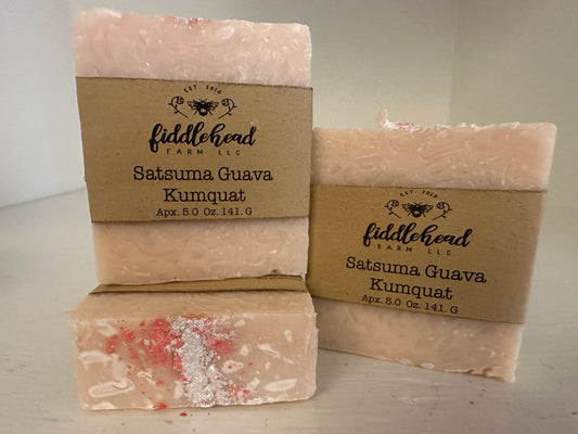 Satsuma Guava Kumquat bar soap